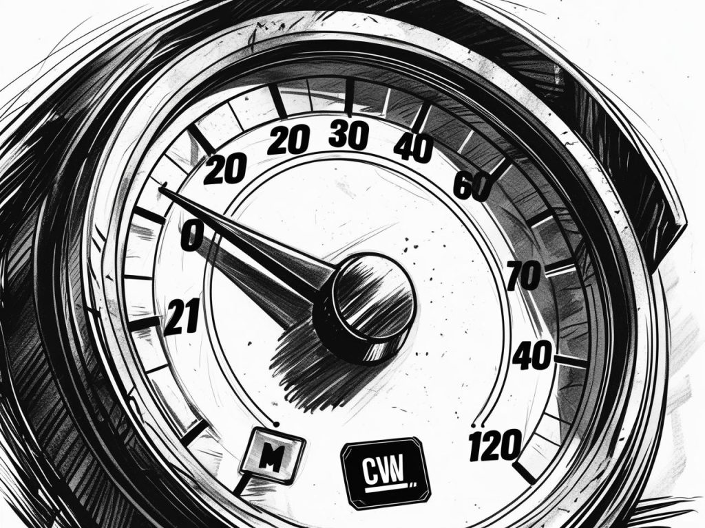 For best web hosting for seo_ a speedometer gauge, fast loading page, mobile CWV