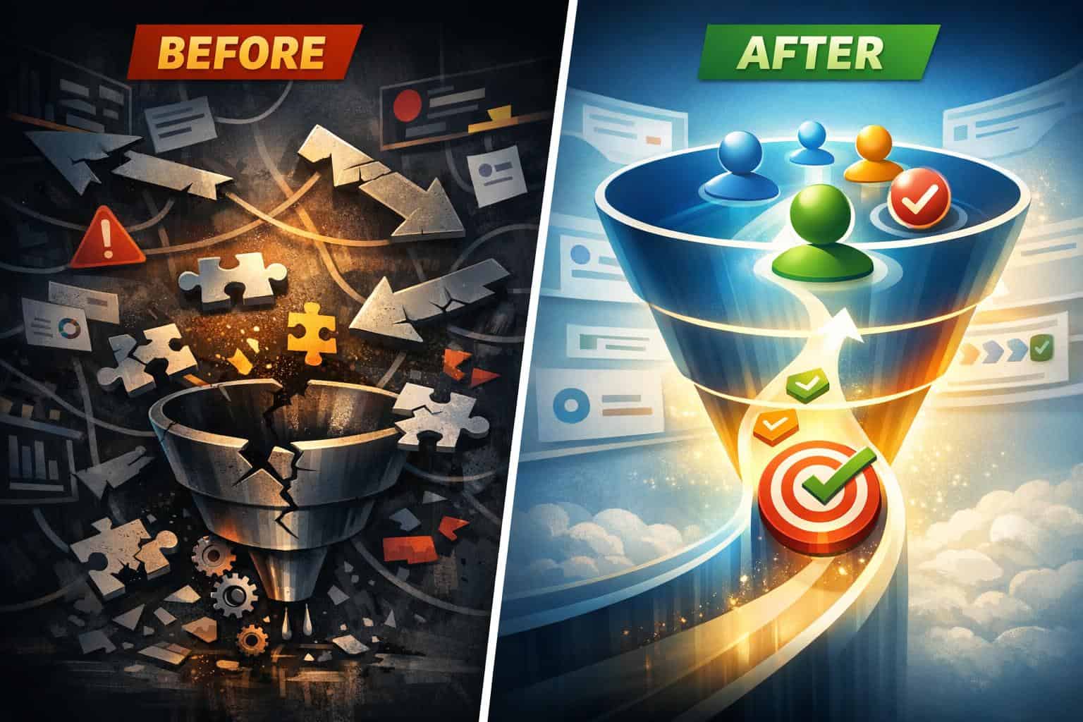 The Payoff: A Funnel You Can Actually Understand and Improve Clear conversion funnel path after choosing the right funnel software