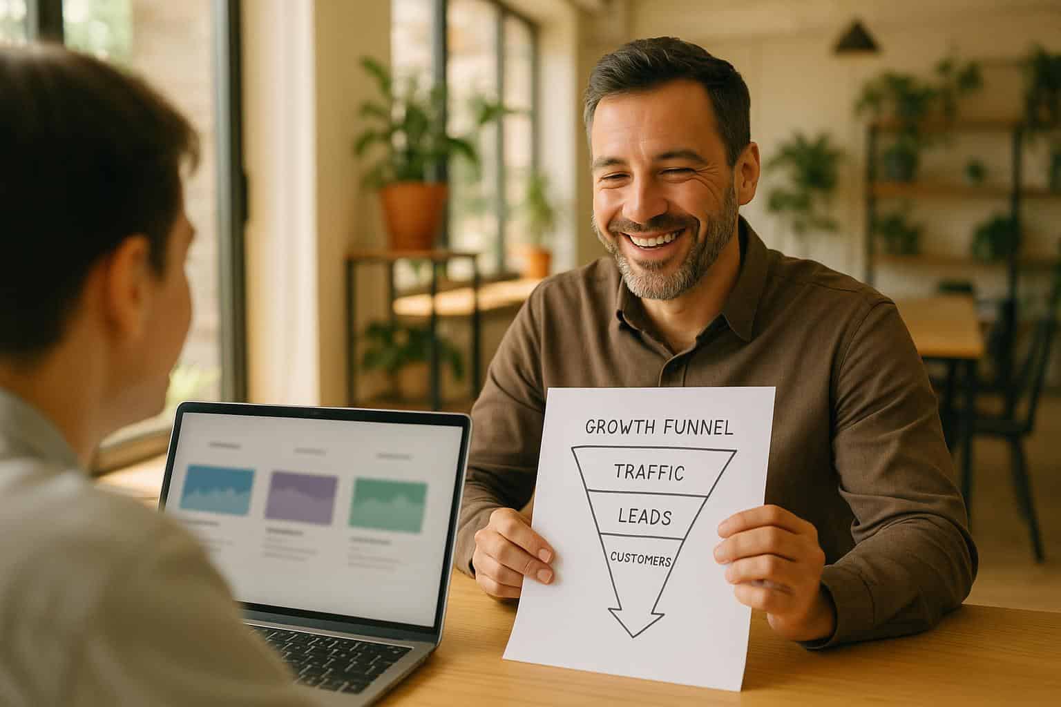 Choose a Funnel Tool That Matches Your Next Stage business owner confident after choosing the right sales funnel builder